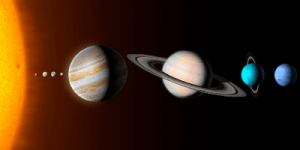 Image showing the sun and order of the planets