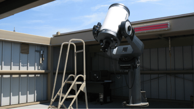 Image of the Georgia Tech telescope mounted in an observatory
